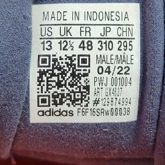 Adidas Retropy F2 GX4637 Men's 13‎ Royal Blue White Lop Top Running Shoes - Picture 12 of 12